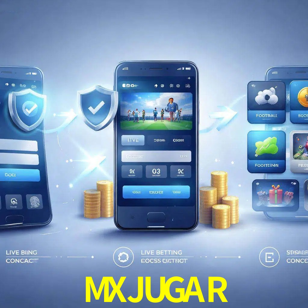 Pasos de acceso a la app MXJUGAR en pantalla de teléfono móvil